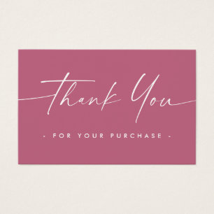 Custom logo handwritten script thank you insert