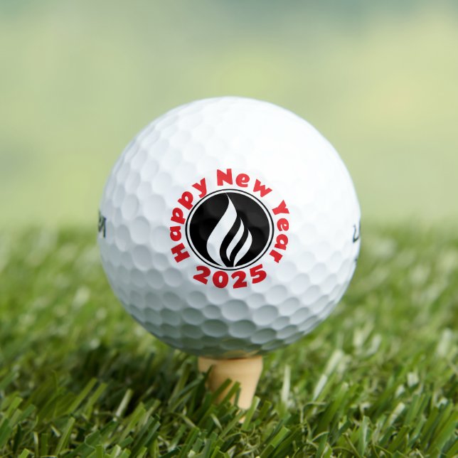 Custom logo happy New Year 2025 Golf Balls (Insitu Tee)