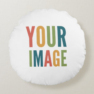 Custom Logo Here Add Your Own Design Round Cushion