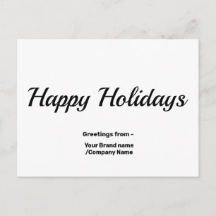 custom logo here add your website holiday greeting postcard