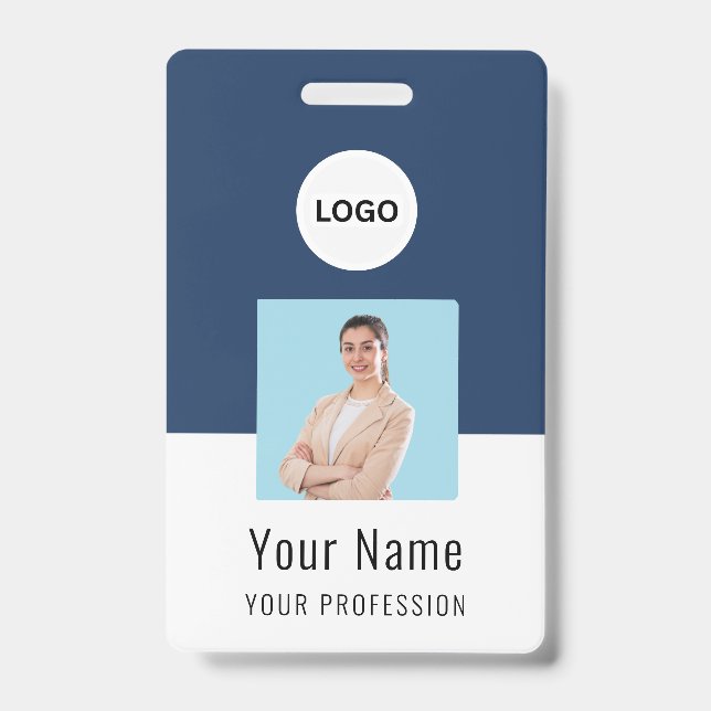 Custom Logo ID Card | Personalized Photo & Text Badge (Front)