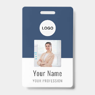 Custom Logo ID Card   Personalized Photo & Text Badge