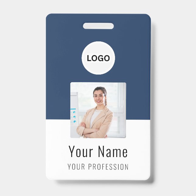 Custom Logo ID Card | Personalized Photo & Text Badge (Front)