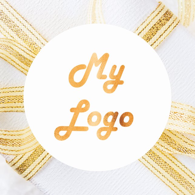 Custom logo image business brand colour classic round sticker (Creator Uploaded)