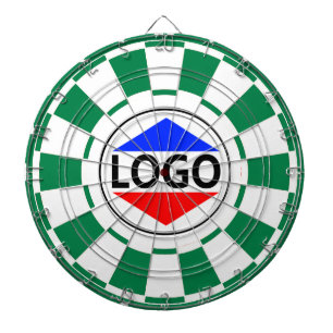 Custom Logo Image on Green & White Dartboard