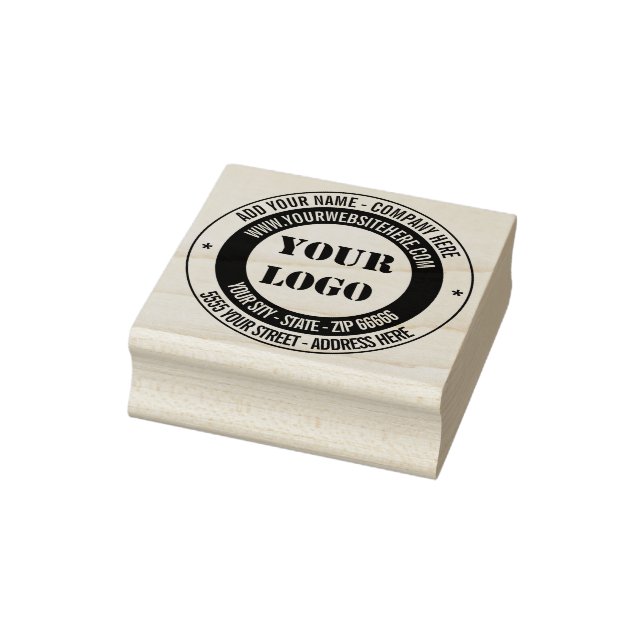 Custom Logo Info Address Colour Round Rubber Stamp (Stamp)