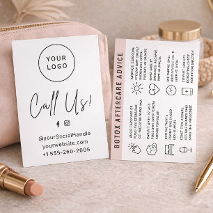 Custom Logo  Injection Aftercare Instruction Card