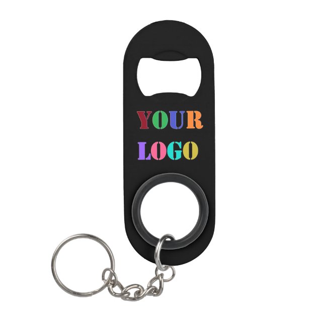 Custom Logo Keychain Bottle Opener - Choose Colour (Front)
