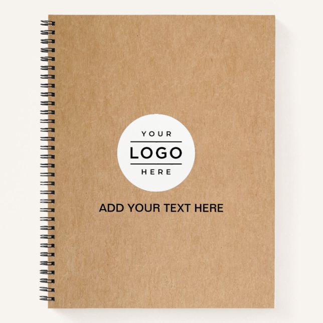 Custom Logo Kraft Cover Spiral  Notebook (Front)