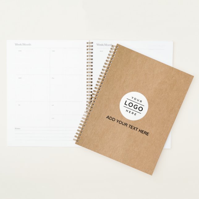 Custom Logo Kraft Cover Spiral  Planner (Display)