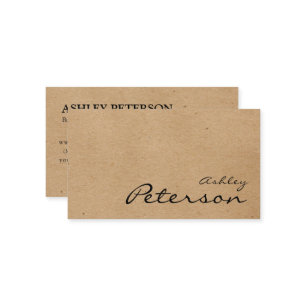 custom logo kraft paper  business card