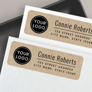 Custom logo Kraft paper look return address
