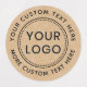Custom logo Kraft paper look round waterproof
