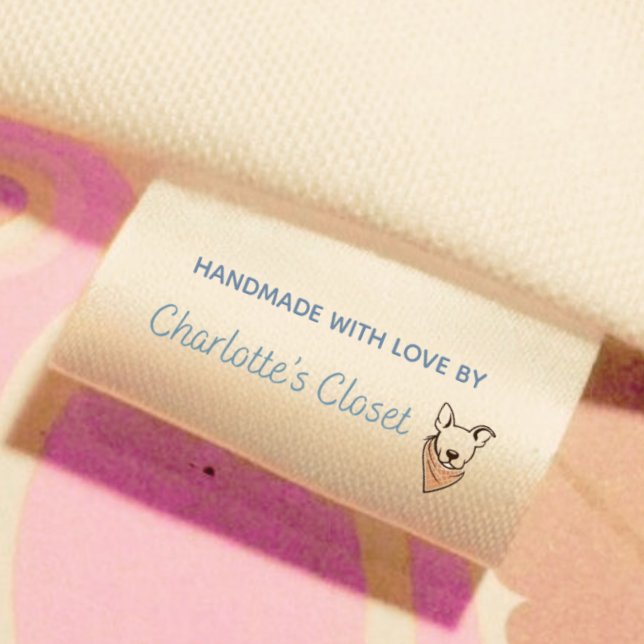 Custom Logo label for handmade items Grosgrain Ribbon (Creator Uploaded)