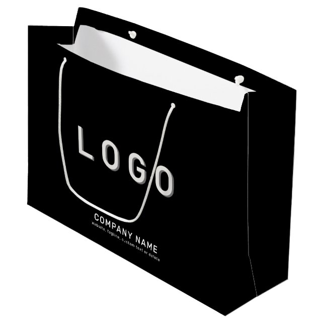 Custom Logo  Large Gift Bag (Front Angled)