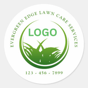 Custom Logo Lawn Care Classic Round Sticker