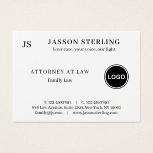 Custom Logo Lawyer Business Card