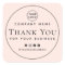 Custom logo light blush pink business thank you