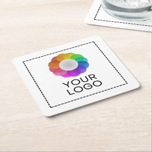 Custom Logo, Low minimum quantity Square Paper Coaster