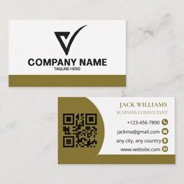 Custom Logo Luxury Business Card Consultant (Front/Back)