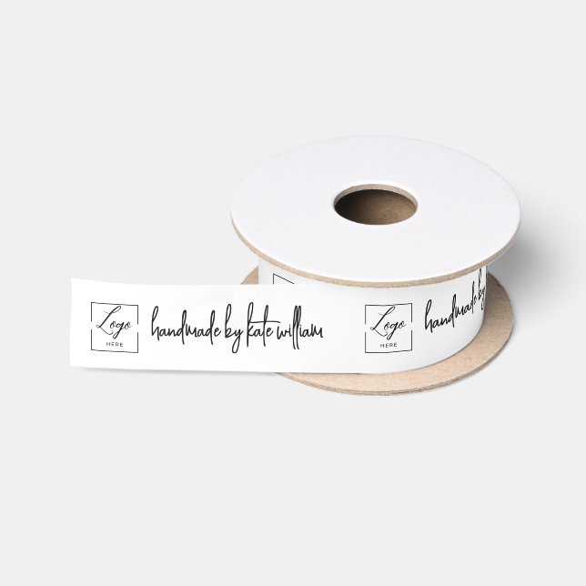 Custom logo machine sewing label satin ribbon (Spool)