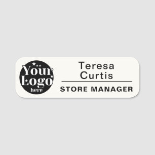 Custom Logo Magnetic / Safety Pin Employee Name  Tag