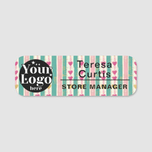 Custom Logo Magnetic / Safety Pin Employee Name  Tag
