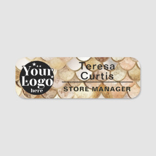 Custom Logo Magnetic / Safety Pin Employee Name Tag