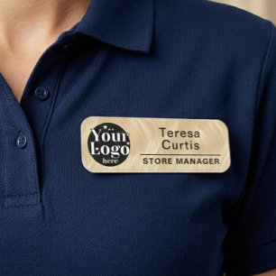 Custom Logo Magnetic / Safety Pin Employee Name  Tag