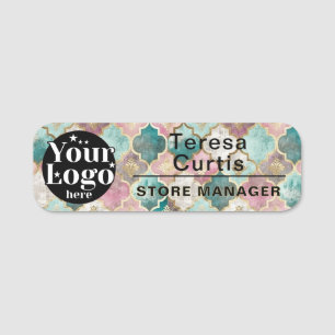 Custom Logo Magnetic / Safety Pin Employee Name  Tag