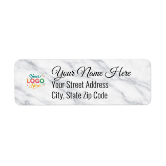 Custom Logo Marble Return Address Label