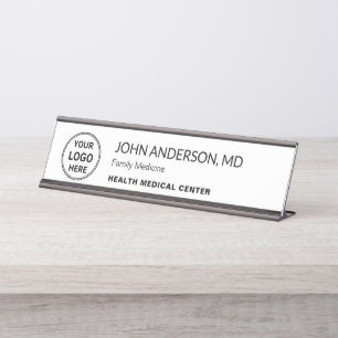 Custom Logo Medical Doctor Health Professional Desk Name Plate