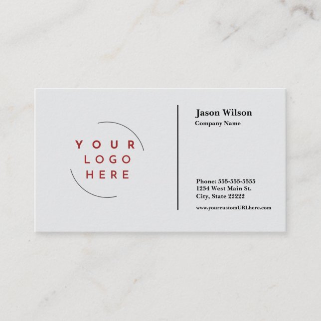 Custom Logo minimalist business card (Front)