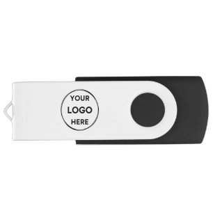 Custom Logo Minimalist Business Company Staff USB Flash Drive