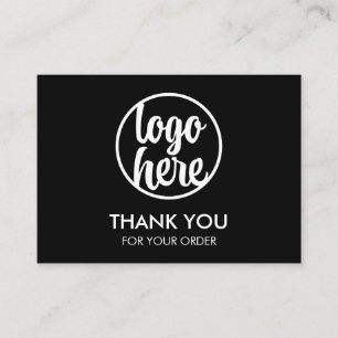 Custom Logo Minimalist Business Thank You Business Card