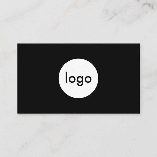 Custom Logo Minimalist Modern Business Card (Front)