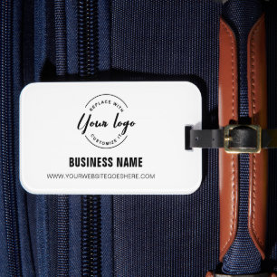 Custom Logo Minimalist White Business Travel Luggage Tag