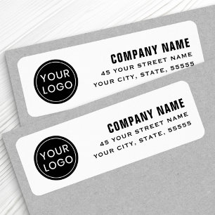 Custom logo modern business return address