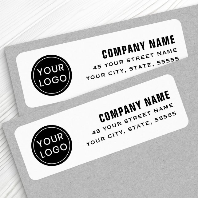 Custom logo modern business return address (Creator Uploaded)