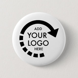 Custom Logo Modern Business   White 6 Cm Round Badge