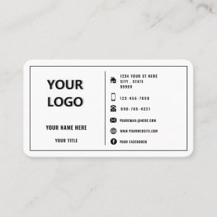 Custom Logo Modern Design Promotional Personalised Business Card