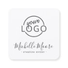 Custom logo modern feminine minimalist white