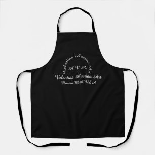 Custom Logo Modern Minimalist Black Apron