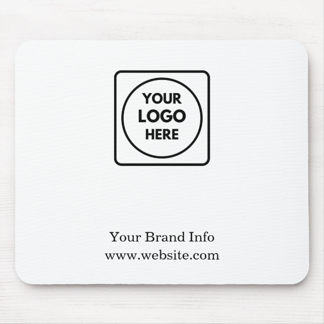Custom Logo | Modern Minimalist Corporate Design Mouse Mat (Front)