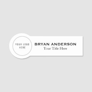 Custom Logo Modern Minimalist Name Tag