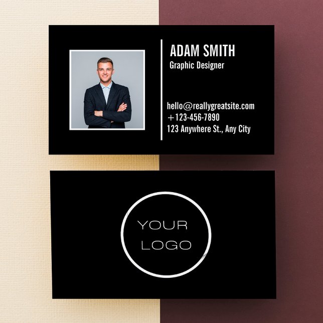 Custom Logo Modern Minimalist Professional  Business Card (Creator Uploaded)