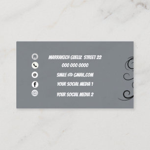 Custom logo modern minimalist social media business card