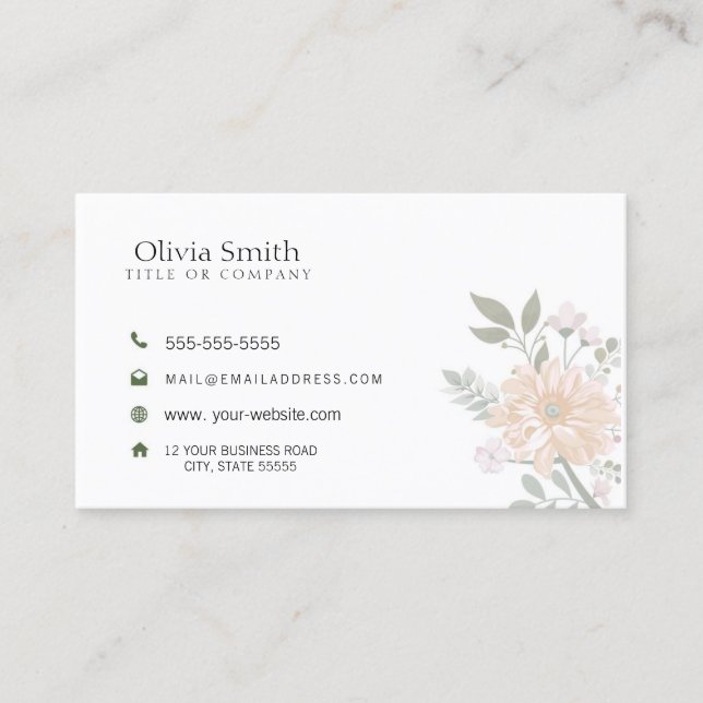 Custom logo modern minimalist social media icons  business card (Front)