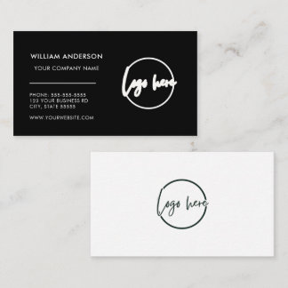 Custom logo modern minimalist white or any color   business card