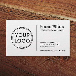 Custom logo modern minimalist white or any color business card